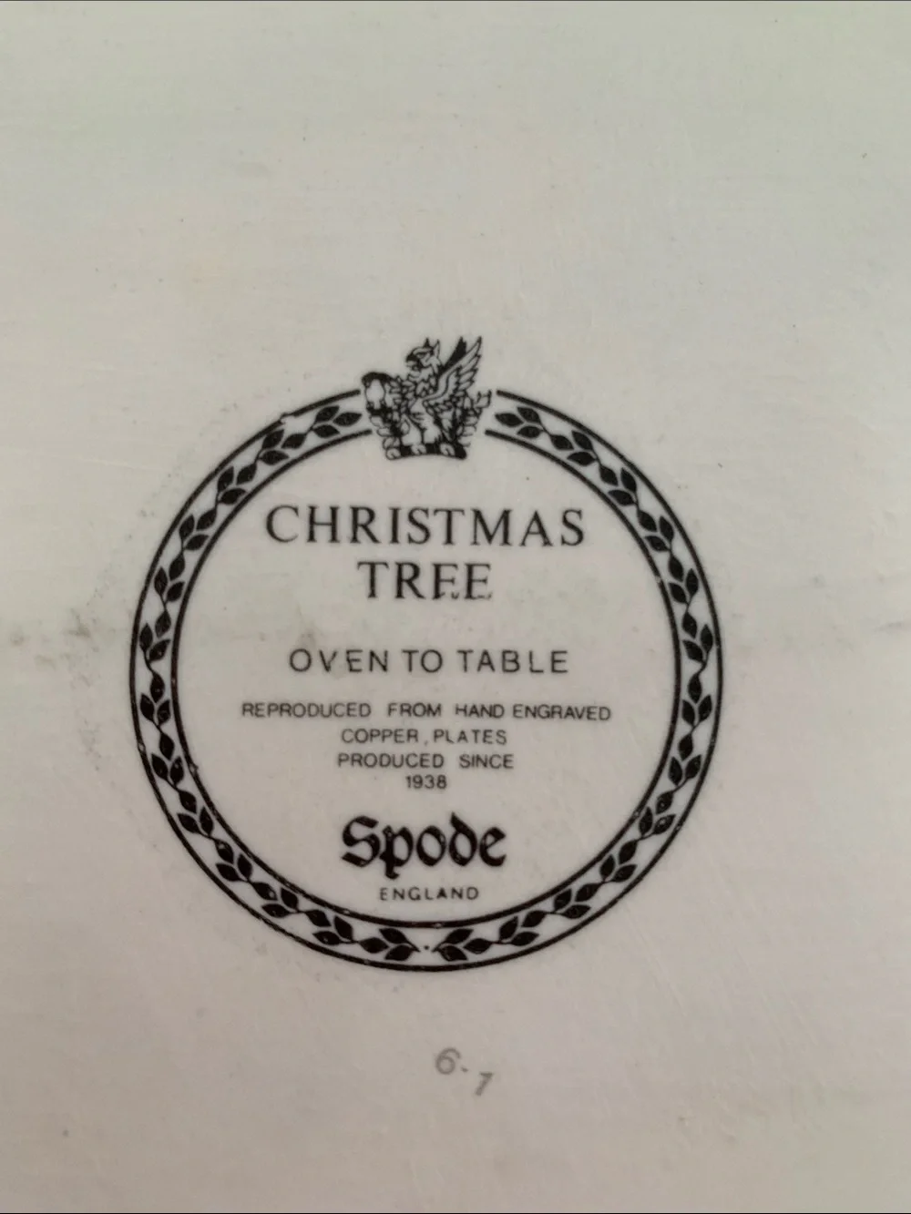 Spode Christmas Tree Oval Baking Dish